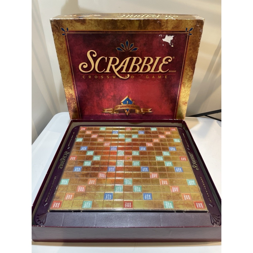 Vintage Scrabble 50th Anniversary Collectors Edition (1998) Game - Complete READ